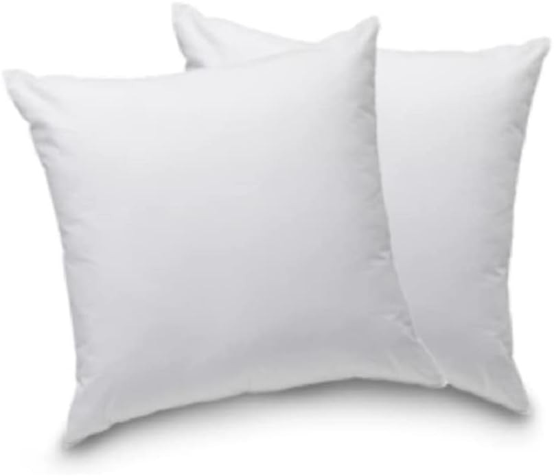 Blanrève - Set de 2 perne confortabile - Fibre sintetice - Alb - 60x60 cm, Poliester