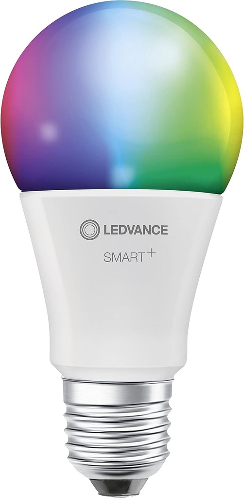 Bec LED inteligent LEDVANCE cu tehnologie WiFi, soclu E27, reglabil intensitate, culoare lumina reglabila (2700-6500K), culori RGB reglabile, inlocuieste becurile incandescente de 60W, SMART+ WiFi Classic multicolor, pachet de 2