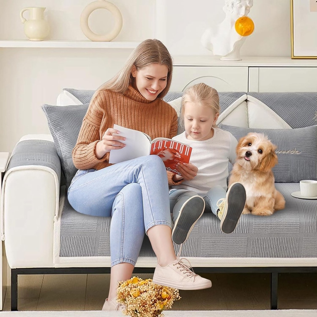 Husa canapea kogxscej, 1, 2, 3, 4 locuri, antiderapanta, pentru canapea in forma de L, canapea de colt, 2 locuri, husa pentru living, fotoliu, caine, animale de companie, husa canapea