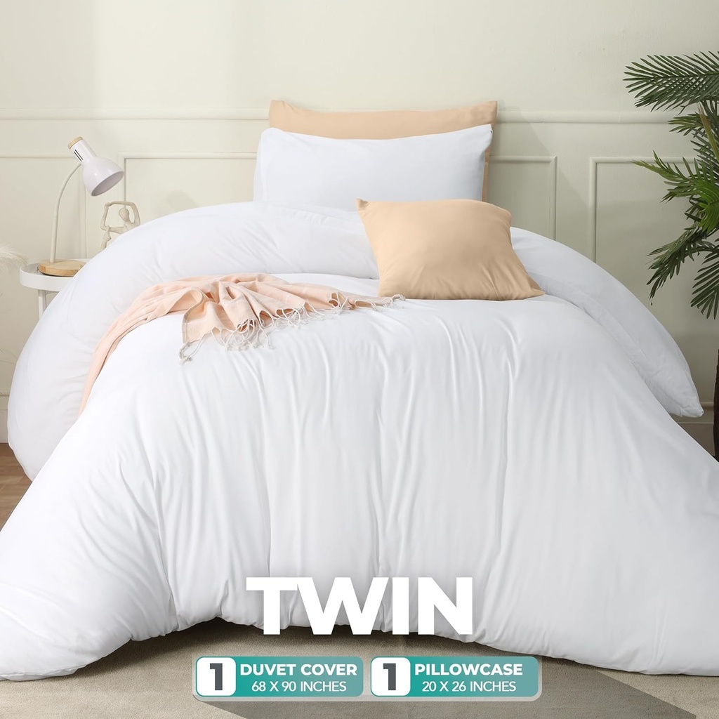 Set de husa de pilota Utopia Bedding pentru pat de 90 cm - Set de husa de pilota din microfibra 135x200 cm si 1 fata de perna 50x75 cm (bleumarin)