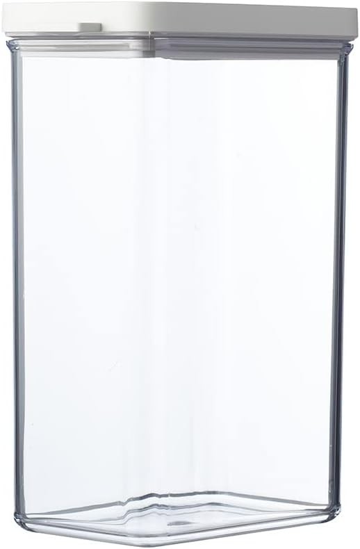Recipiente de depozitare Mepal cu capace - Recipiente de depozitare etanse si stivuibile - Depozitare si organizare in bucatarie - Se poate spala in masina de spalat vase - 2000 ml - Alb nordic