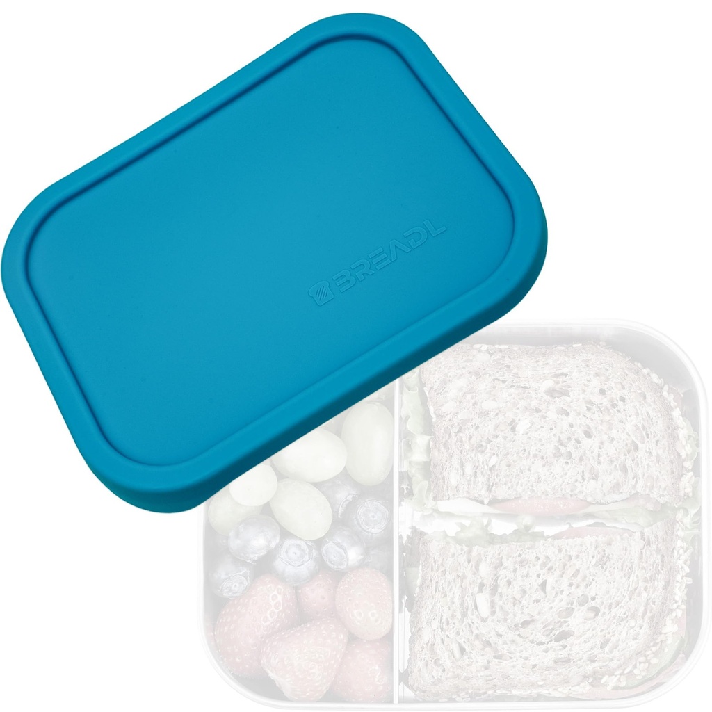 Capace din silicon pentru cutii de pranz din otel inoxidabil BREADL de 1000 ml, etanse, stivuibile, sigure pentru alimente (benzina)