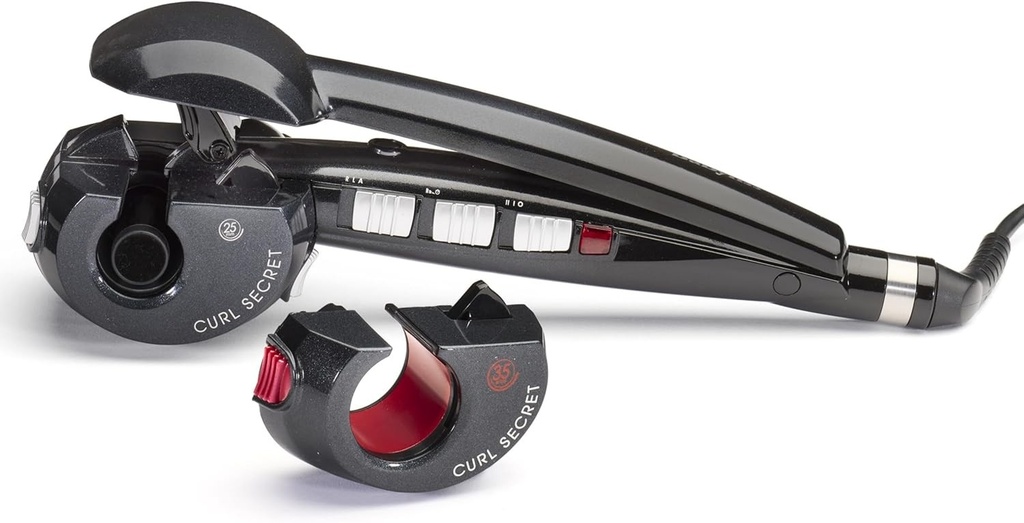 Ondulator automat BaByliss Curl Secret - Ionic 2, 2 capete interschimbabile, temperatura de la 190 la 230°C, negru, 25-35 mm, C1300E
