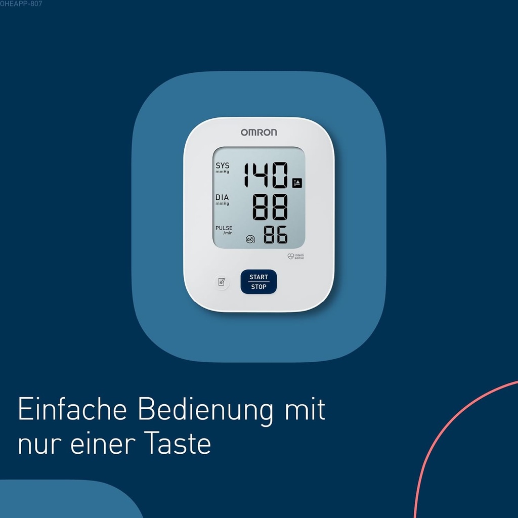 OMRON X2 Essential – Tensiometru automat pentru brat – Tensiometru pentru brat validat clinic – Tensiometru pentru brat cu detectarea batailor neregulate ale inimii