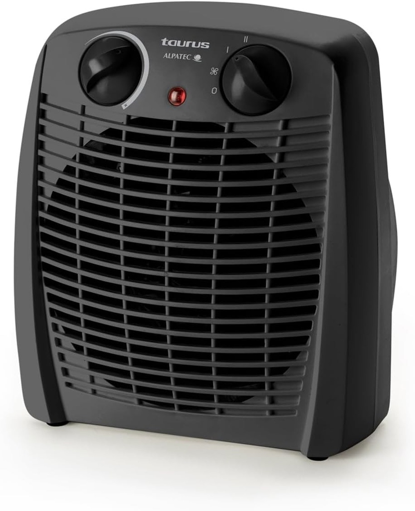 Taurus – Incalzitor nou Gobi | 2000W | 2 setari de caldura | Functie ventilator | Termostat reglabil | Protectie termica | Indicator luminos | Maner de transport | Negru
