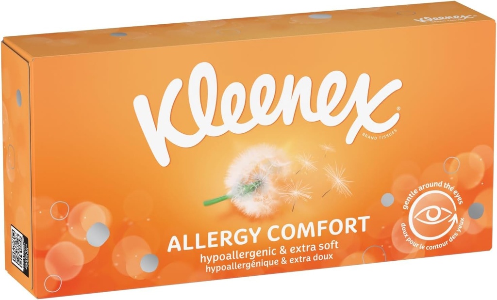 Servetele Kleenex Allergy Comfort - 12 cutii de servetele - 672 servetele - 12 x 56 bucati - pentru persoane cu alergii - moliciune si confort - hipoalergenice