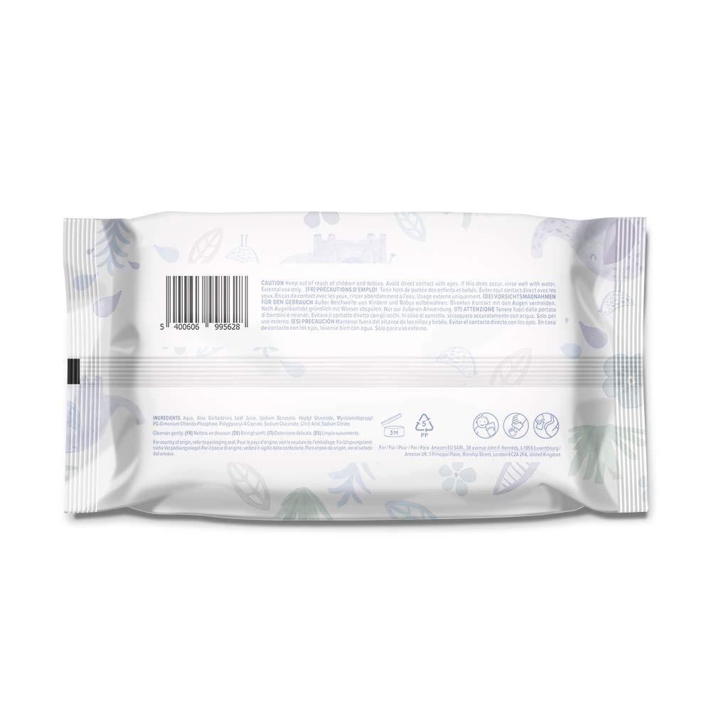 Servetele umede pentru bebelusi sensibile de la Amazon, fara parfum, 1008 servetele, 18 pachete a cate 56 (anterior o marca Mama Bear, acelasi produs)