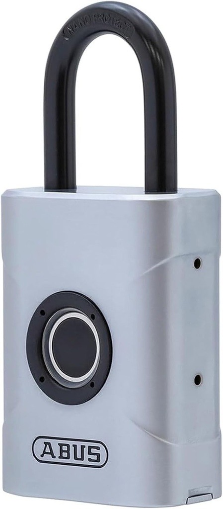 Lacat cu amprenta ABUS Touch 57/45 - fara cheie, rezistent la intemperii - IP66 si IP68 - pentru sala de sport, birou, casa, gradina si multe altele, argintiu, 45 mm