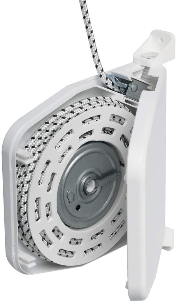 Schellenberg 50506 Infasurator de cablu pentru rulou, cu suruburi, 5 m, pivotant, alb