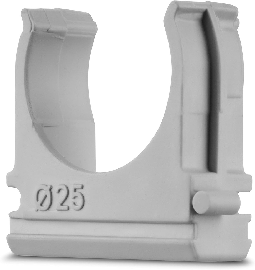 Cleme REV, cleme pentru tevi 25x, EN25 pentru tevi izolate Ø25 mm, gri
