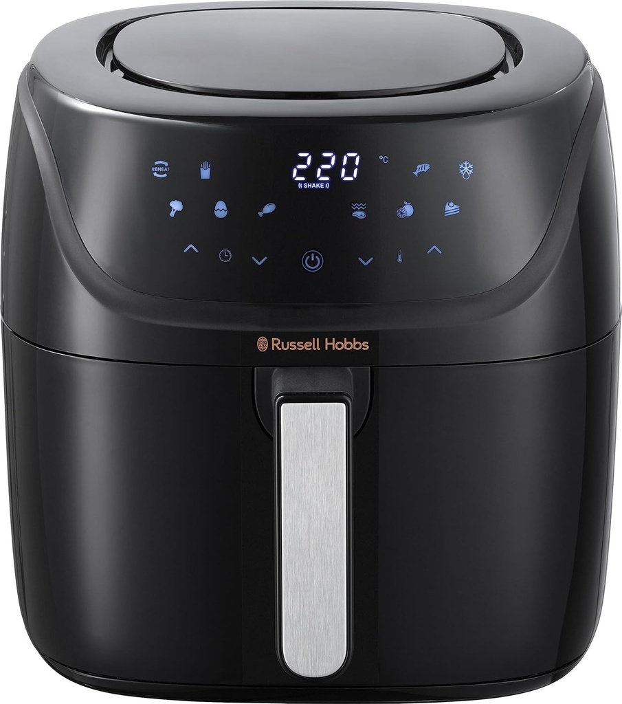 Friteuza Russell Hobbs XXL 8L Rapid AirFryer [design compact, 7 functii de gatit, 10 programe] SatisFry (potrivita pentru masina de spalat vase, max. 220°C, friteuza fara ulei, gratar, coacere, friptura) 27170-56