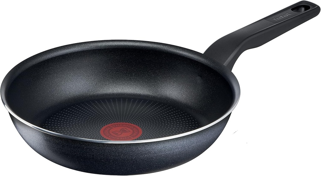 Tigaie Tefal XL Force 24 cm, tigaie din aluminiu cu strat antiaderent, durabila, robusta, semnal termic la temperatura ideala de prajire, nu este potrivita pentru plite cu inductie, dimensiune extra mare, C38504