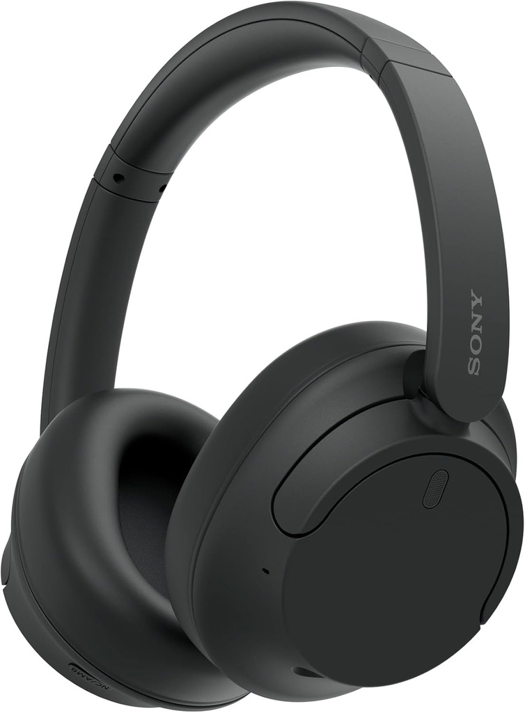 Căști Bluetooth fără fir Sony WH-CH720N cu design supraauricular cu anulare a zgomotului, mod sunet ambiental, design ușor, autonomie a bateriei de până la 35 de ore, compatibile cu iOS și Android - Negre