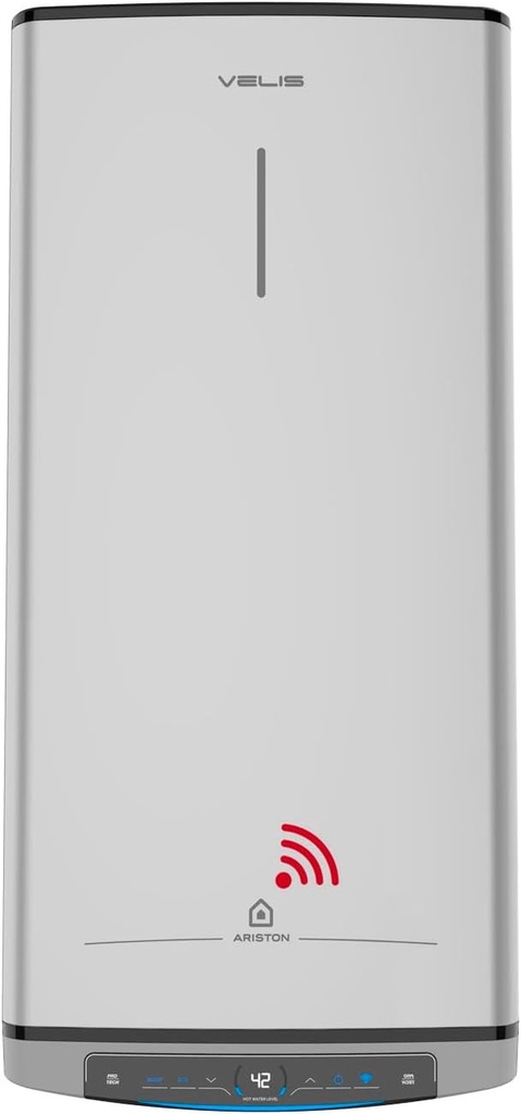 Ariston Velis Tech Dry Wifi (fostul Fleck Duo7) - Încălzitor de apă electric multipozițional de 100L, 127,2x27,5x51,1cm, Instalare în Spania, Eficiență energetică (A+/F), Compatibil cu Alexa