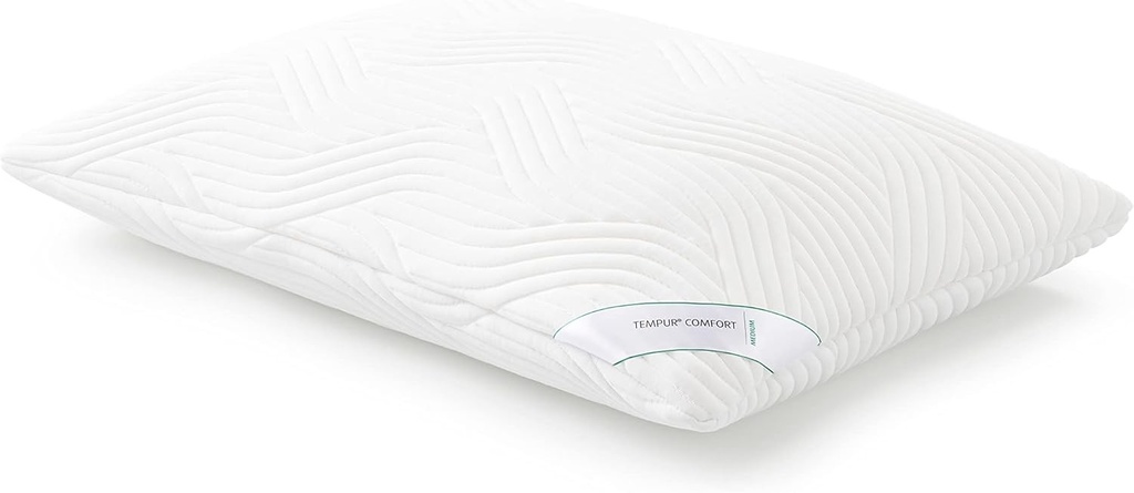Pernă de dormit TEMPUR Comfort Medium, pernă clasică pentru toate pozițiile de dormit, husă lavabilă, OEKO-TEX MADE IN GREEN, fermitate medie la atingere, 40 x 80 cm
