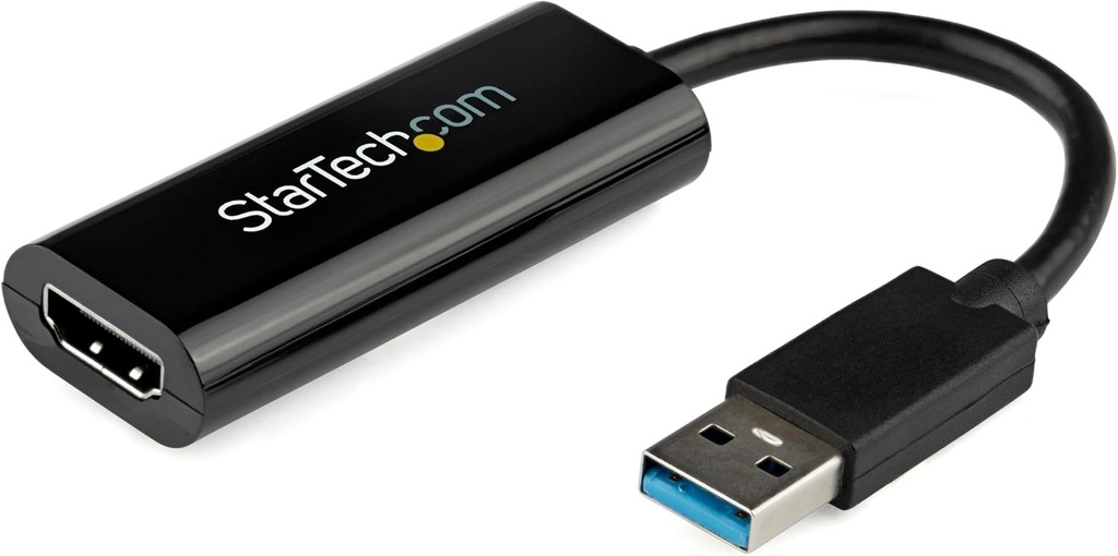 Adaptor StarTech.com USB 3.0 la HDMI - 1080p (1920x1200) - Adaptor convertor compact USB-A la HDMI pentru monitor - Adaptor video grafic extern - Negru - Doar pentru Windows (USB32HDES)