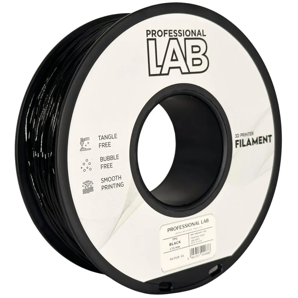 Filament imprimanta 3D TPU Black - Prof. Lab 1.75mm 1KG
