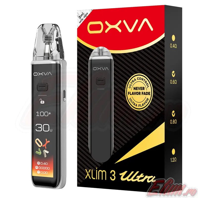 KIT Tigara Electronica Oxva Xlim 3 Ultra 1500mah Metal Silver