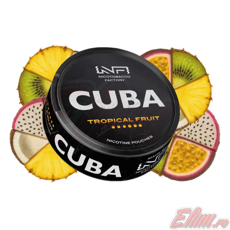 Pliculete cu Nicotina Pouch Cuba Black Tropical Fruit 30mg/g (20mg/pouch)