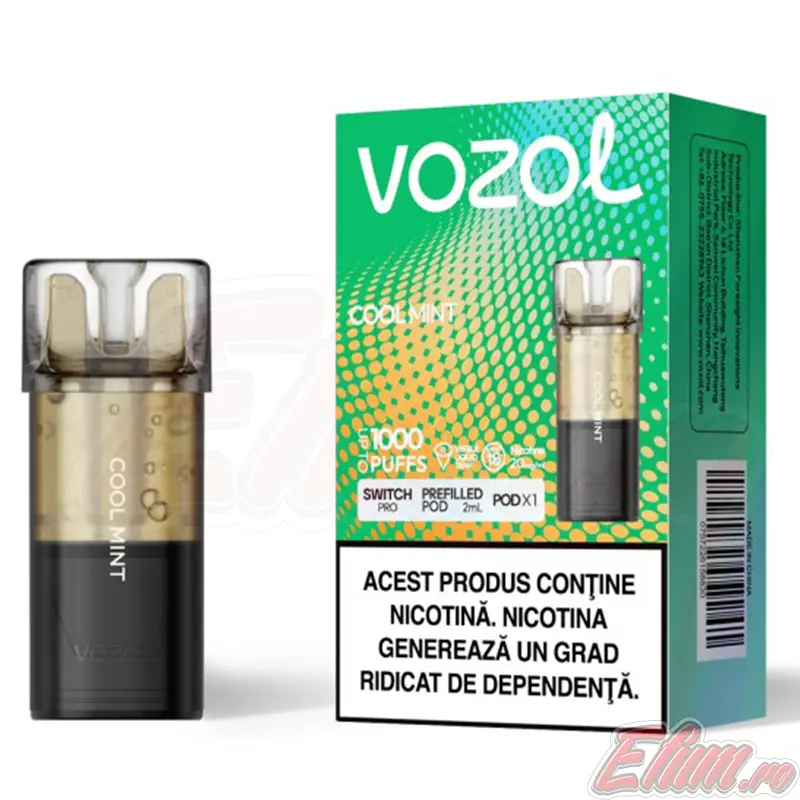 Cartus cu aroma de Cool Mint pentru Tigara electronica Vozol Switch Pro