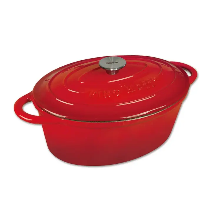 Oala ovala din fonta emailata KING Hoff 30cm 4.5l inductie KH-1530