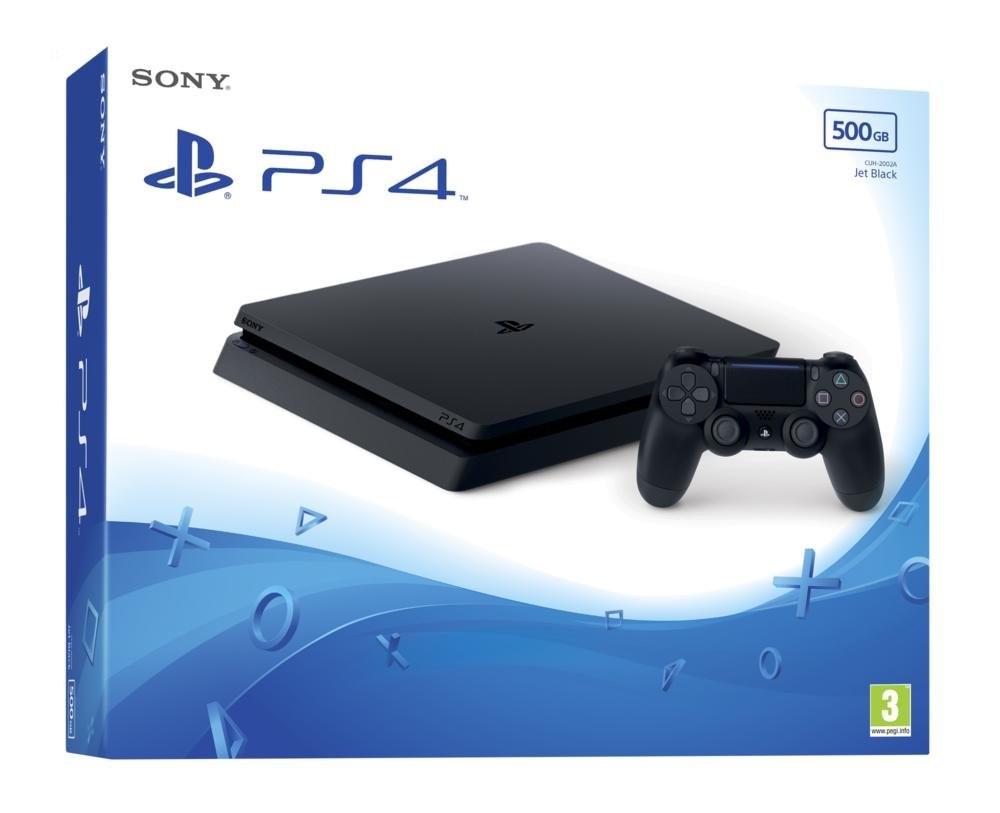 Sony PlayStation 4 Slim Consolă 500GB, Negru