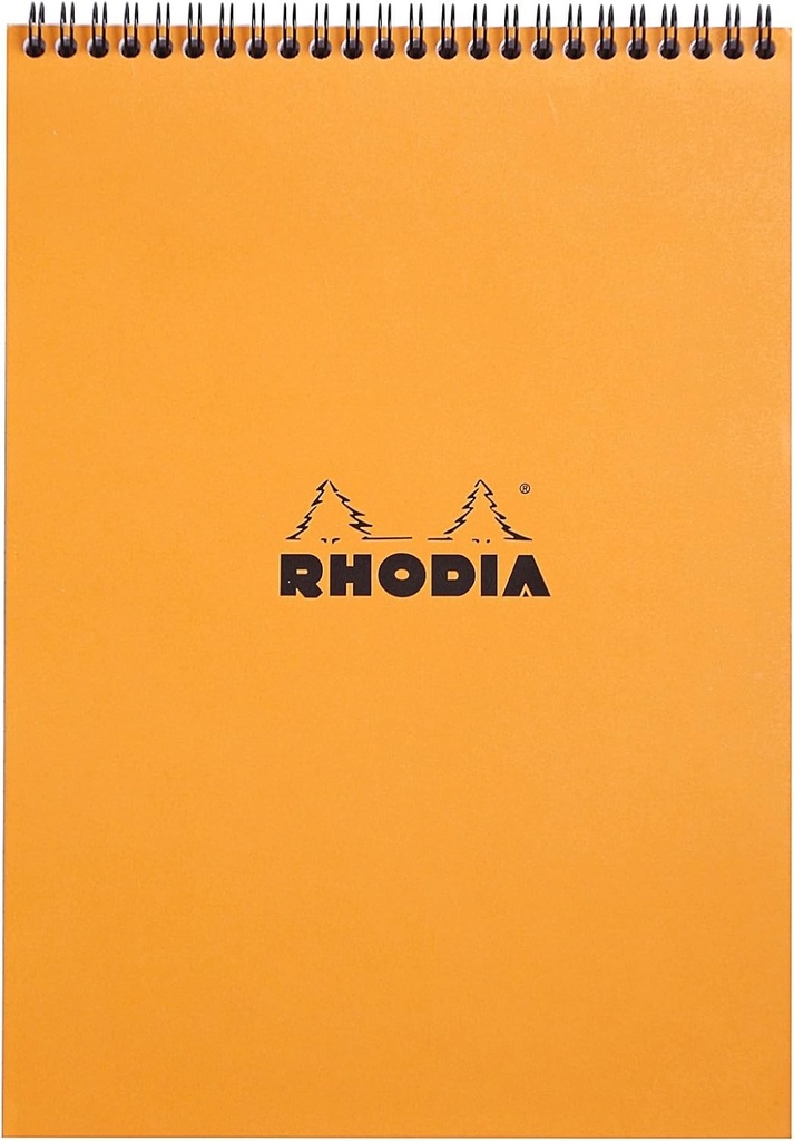 Rhodia Bloc Notițe cu Spirală Portocaliu A4, Liniat, 80 File Detașabile, 80g/m²