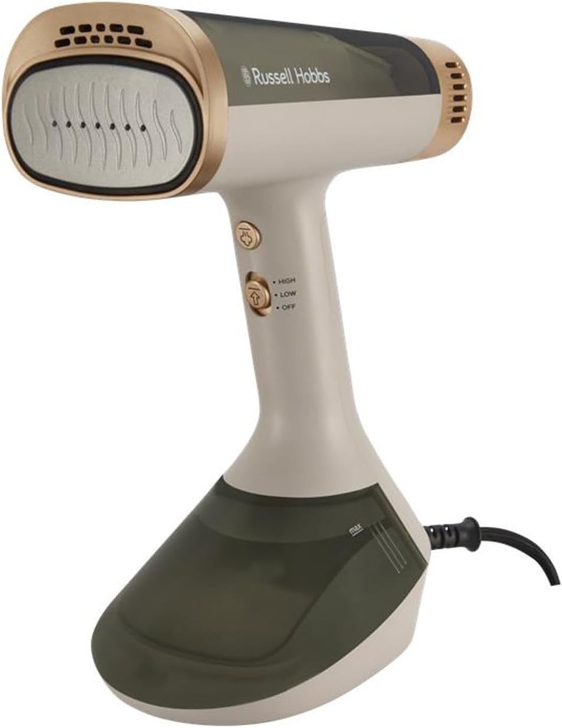 Fier de călcat vertical Russell Hobbs Steam Genie VacuSteam [1500W, abur 24g/min] (3 setări de abur și aspirare, 200ml, gata în 45s, ceramic, sigur pentru toate tipurile de țesături) 28551-56