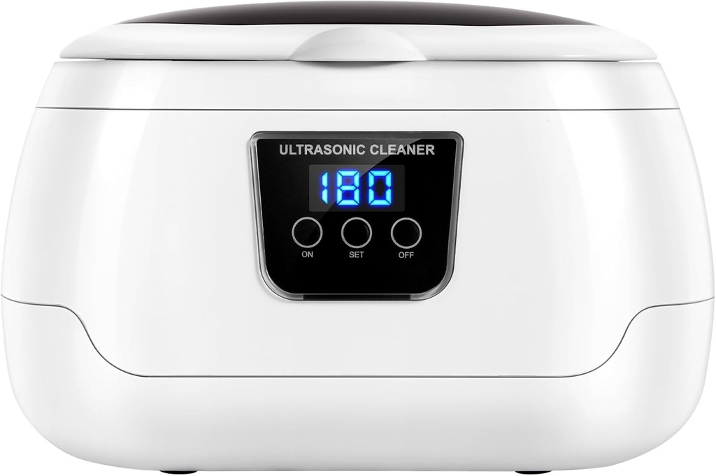 Curățător cu ultrasunete Uten 600ml, curățător cu ultrasunete din oțel inoxidabil, curățător cu ultrasunete de uz casnic, curățător cu ultrasunete portabil pentru ochelari, bijuterii, ceasuri