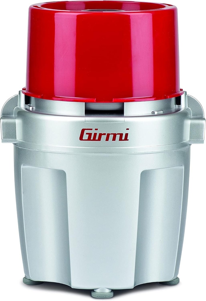 Tocător de alimente Girmi TR20, 600W, capacitate 250cc, lame din titan, potrivit pentru mașina de spălat vase, dispozitiv de siguranță, gri/roșu