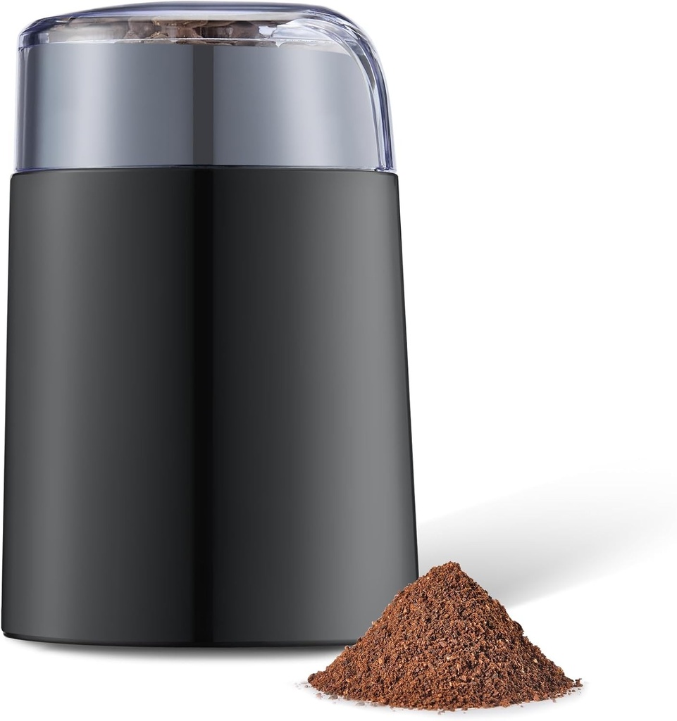 Râșniță electrică de cafea Amazon Basics, neagră