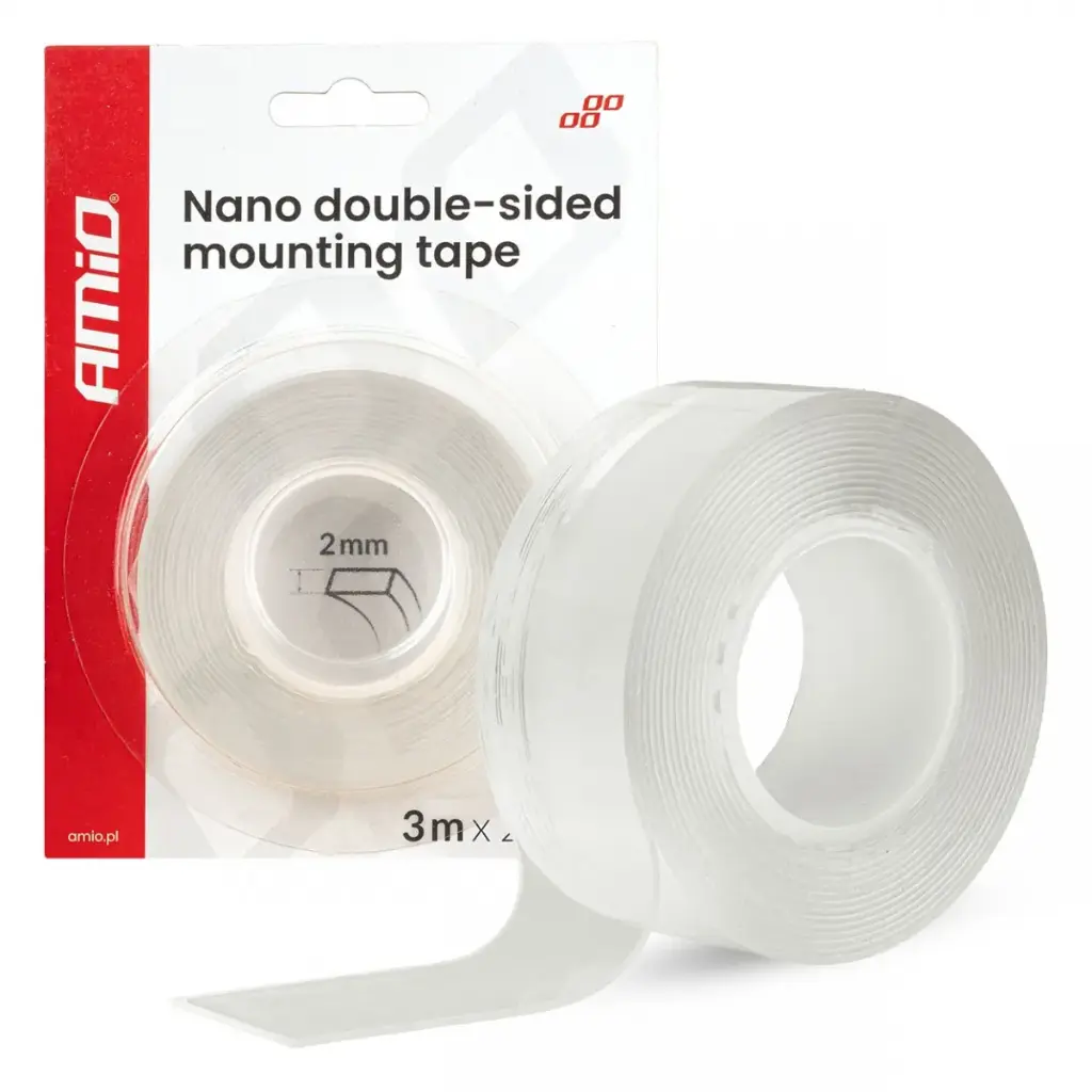 Bandă de montaj nano dublu adeziv reutilizabilă 20mm x 3m x 1mm amio