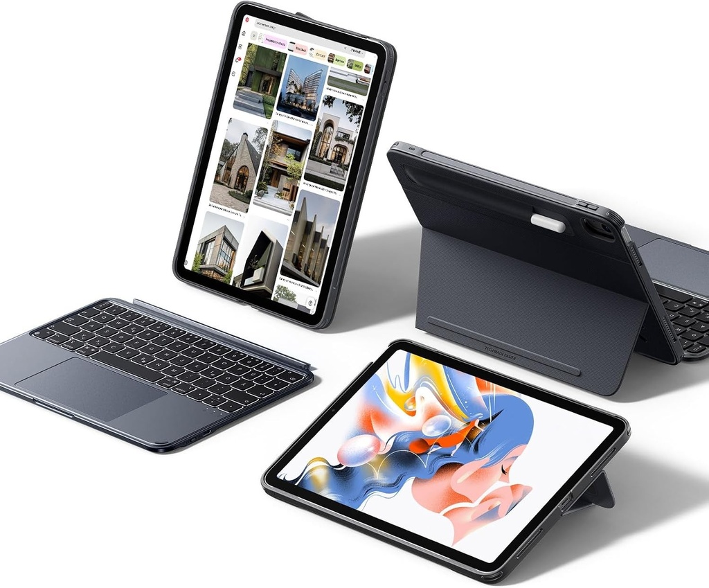 Husă ESR pentru iPad Air 11inch (M4/M3/M2) cu tastatură, suport multi-unghi