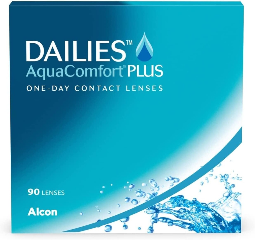 Lentile de contact DAILIES AquaComfort Plus pentru o zi, 90 bucăți, BC 8,7 mm, DIA 14,0 mm, -3 dioptrii