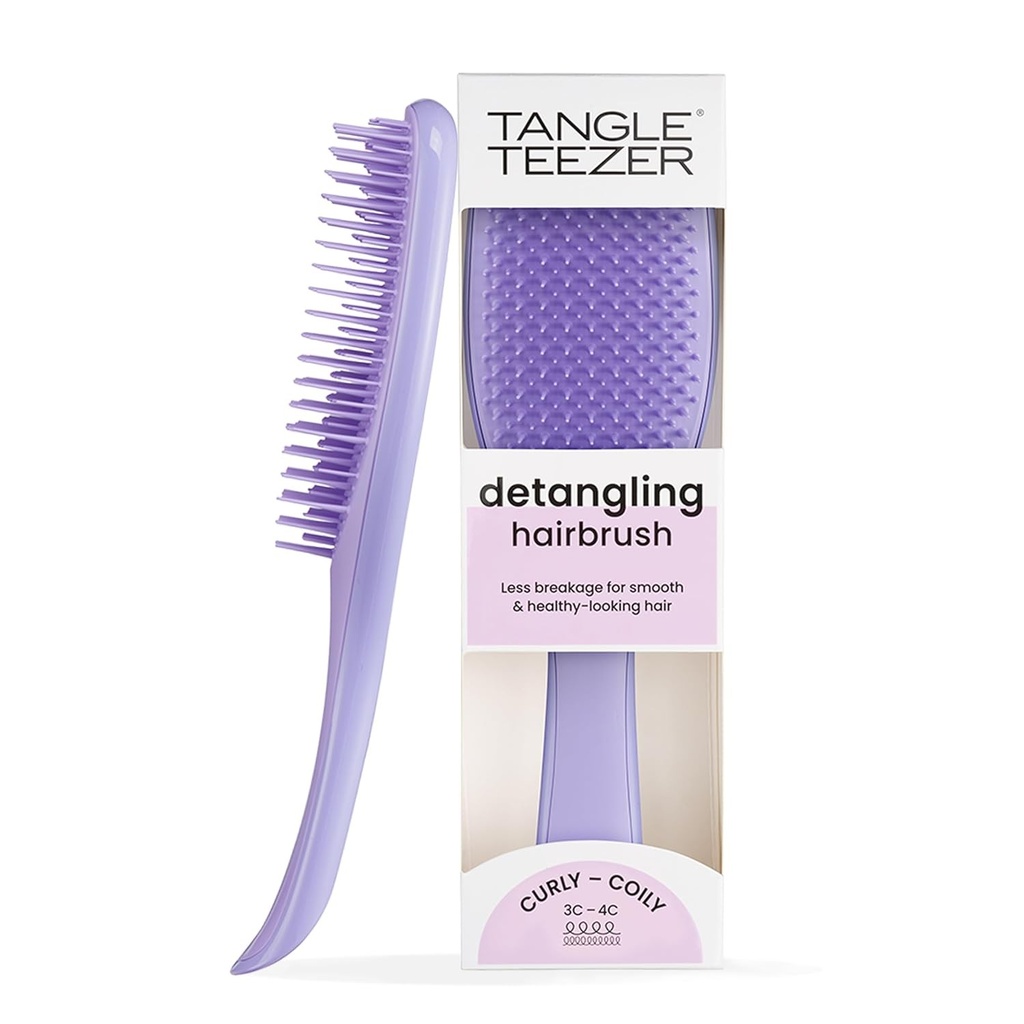 Tangle Teezer  Perie de păr umedă, natural creță, pentru descurcarea părului cu o grosime de 3C până la 4C  Reduce încrețirea  Purple Passion