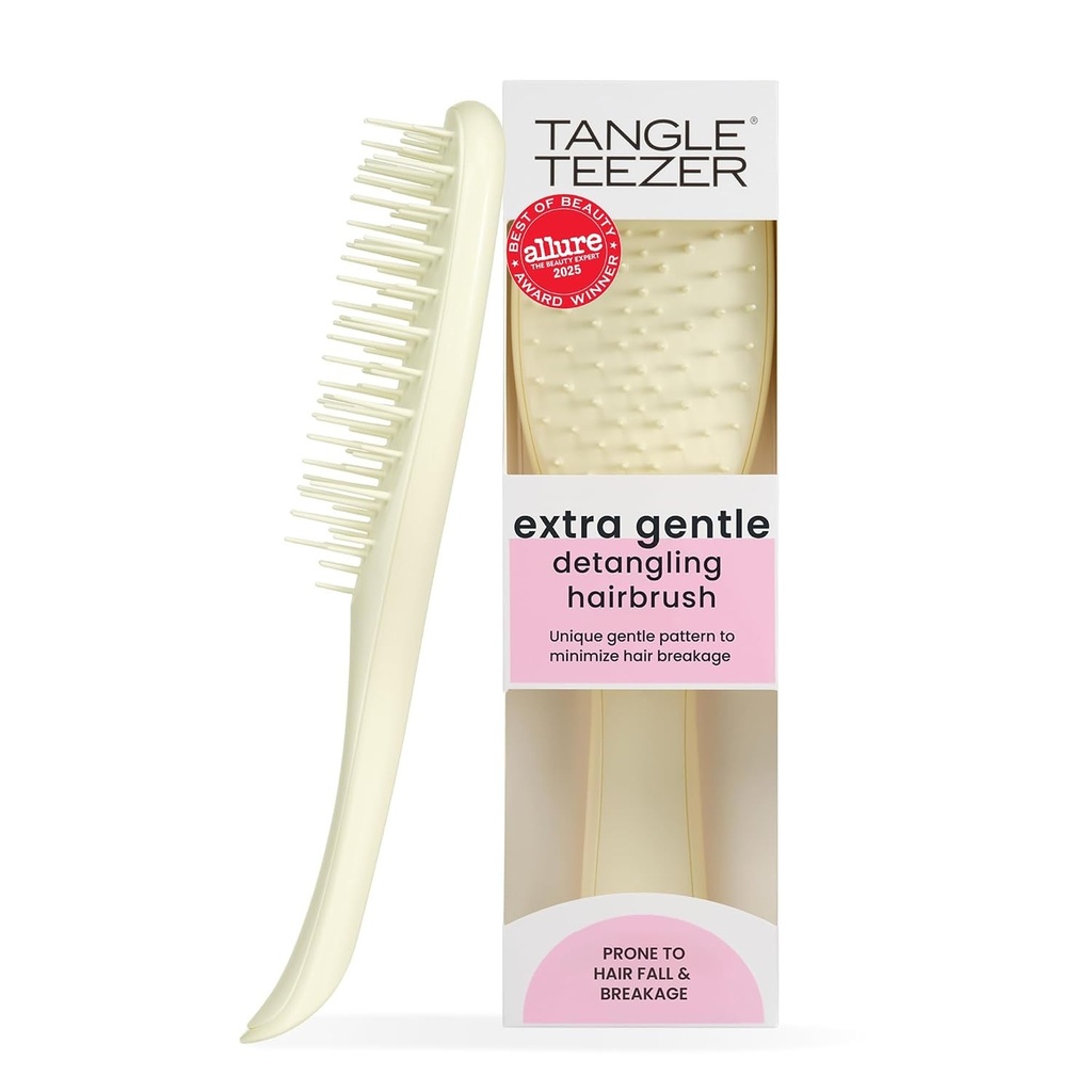 Perie de păr Tangle Teezer Extra Gentle Ultimate Descurcătoare pentru păr ud și uscat - Cu dinți unici, distanțați între ei, pentru o descurcare delicată și eficientă - Pentru mai puțină cădere și rupere a părului - Mușețel
