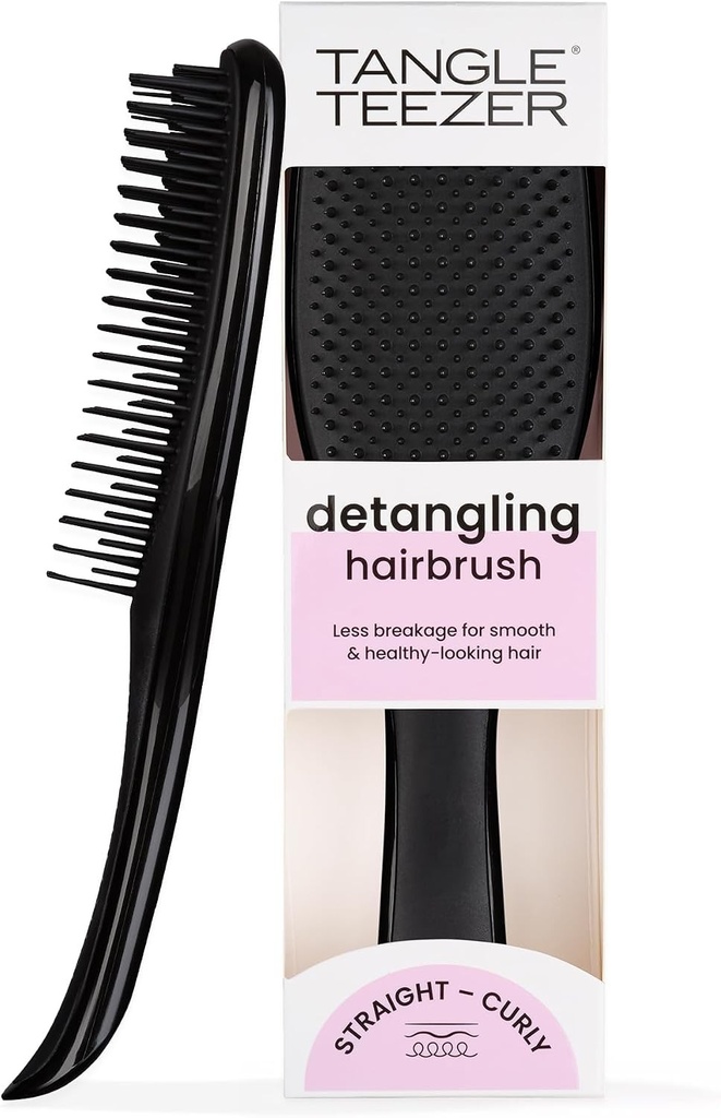Tangle Teezer Peria de păr supremă pentru descurcare  Pentru păr ud și uscat  Descurcă toate tipurile de păr  Reduce ruperea, elimină nodurile  Dinți cu două niveluri și mâner confortabil  Negru cu lemn dulce