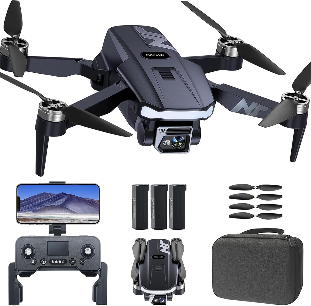 Drona GPS NAFYRE N11 PRO cu cameră pentru adulți, rezoluție 4K UHD, timp de zbor de 90 de minute, rază lungă de control, revenire automată la bază, urmărire automată, N11-FR-250821-1