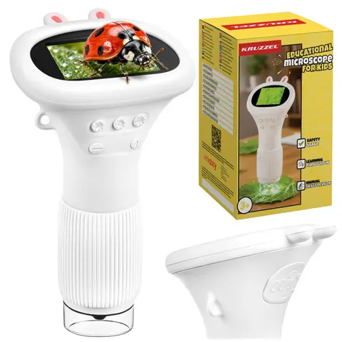 Microscop educațional Kruzzel 1000x alb
