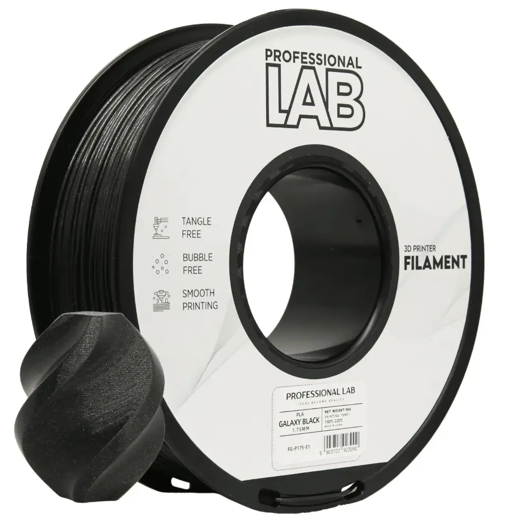 Filament imprimanta 3D PLA Galaxy Black - Prof. Lab 1.75mm 1KG
