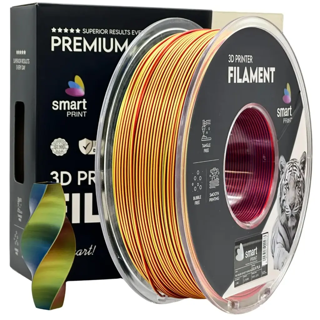 Filament imprimanta 3D Silk PLA Tri Color Sunset Horizon - Smart Print 1.75mm 1KG