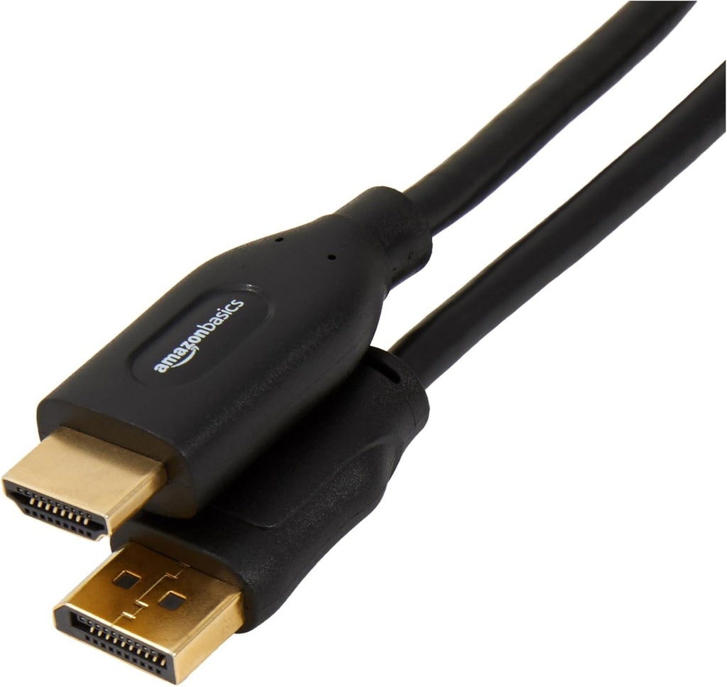 Cablu Amazon Basics DisplayPort (sursa) la HDMI (afisaj), unidirectional, 0,9 m, negru