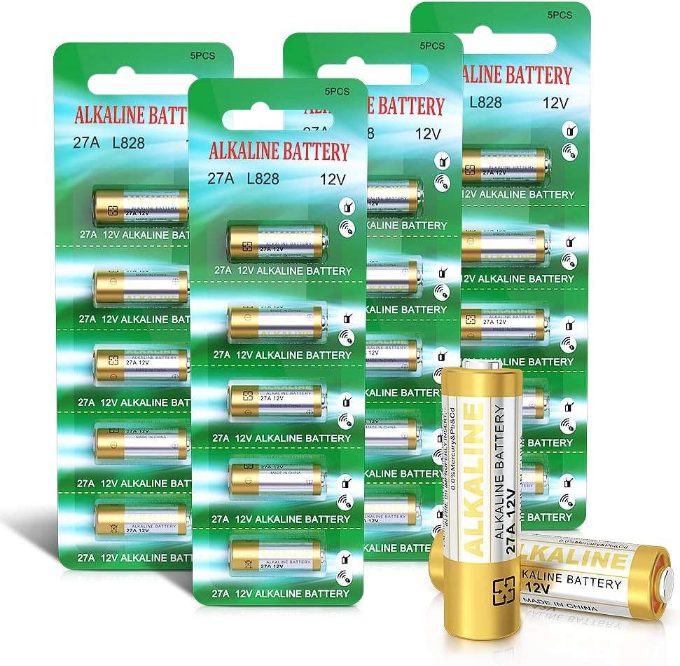 Baterii alcaline Avmzvo 27A 12V L828 (A27S, MN27, L828, A27) – Set de 20 de bucăți
