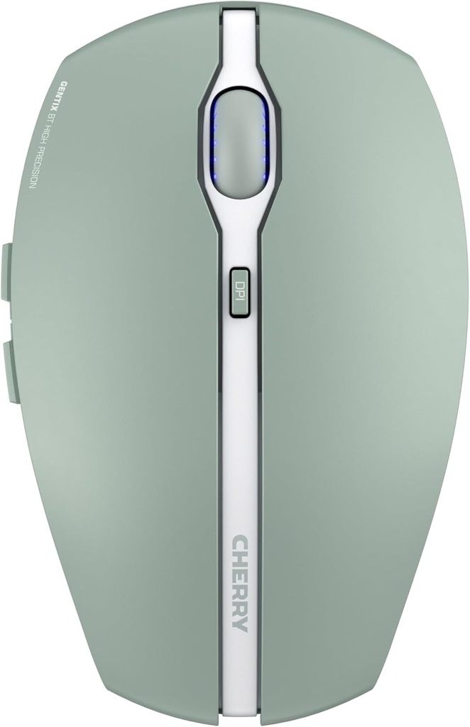 CHERRY GENTIX BT, Mouse Bluetooth fara fir, Functie cu mai multe dispozitive pentru pana la 3 dispozitive, Rezolutie comutabila (1000/2000 dpi), Functioneaza cu baterie, Agave Green