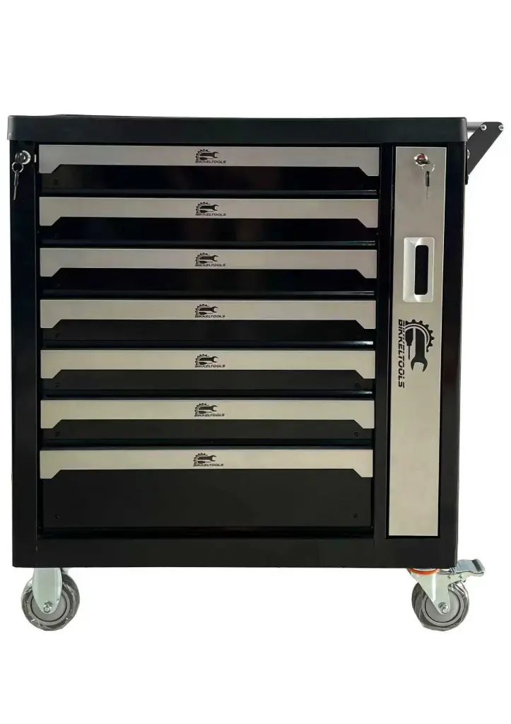 Cărucior de scule Bikkeltools, 246 de piese. 7 sertare. Chei, surubelnite, capete, clesti si accesorii