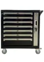 Cărucior de scule Bikkeltools, 246 de piese. 7 sertare. Chei, surubelnite, capete, clesti si accesorii