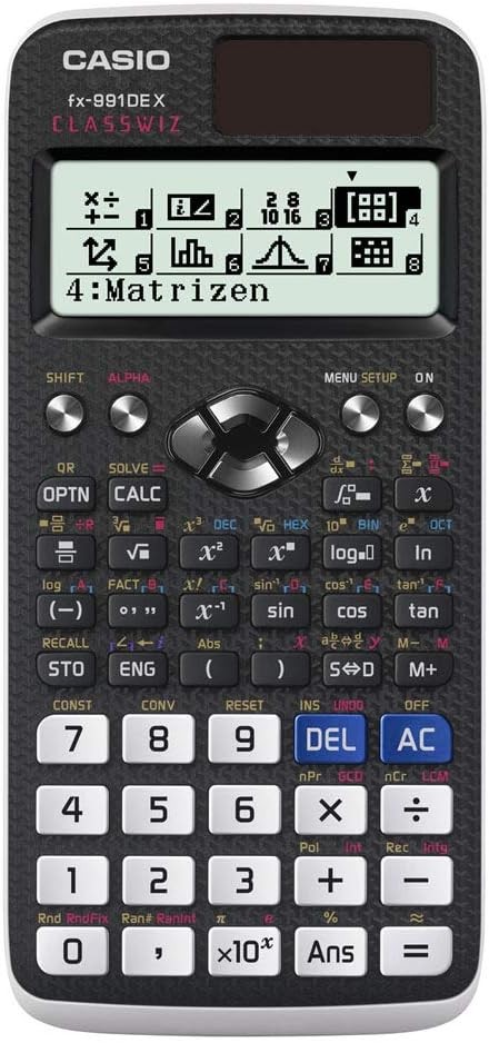 Casio FX-991DE X ClassWiz Calculator Științific cu Afișaj Natural, Negru 