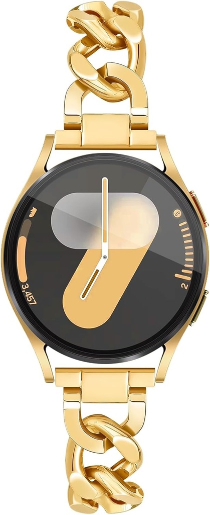 Ocaer Compatibil cu Curea Samsung Galaxy Watch 7/6/5/4/FE 40mm 44mm/6 Classic 43mm 47mm/ 5 pro 45mm, Curea metalica 20mm pentru Samsung Galaxy Watch 4 Classic 42mm 46mm/Active 2, Femei