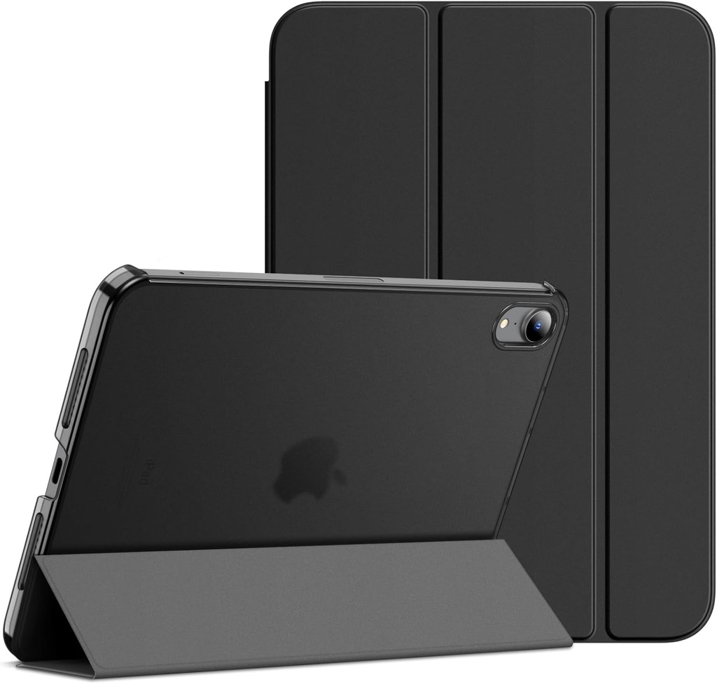 Husa JETech pentru iPad Mini (A17 Pro, model 2024, generatia a 7-a) / Mini 6 (modelul 2021, generatia a 6-a), husa de protectie subtire cu suport dur, cu (negru)