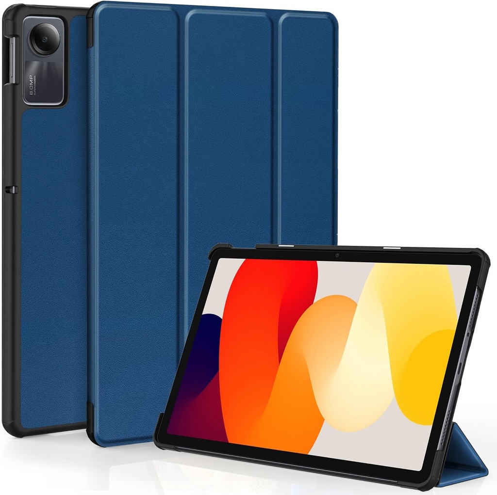 Husa EasyAcc compatibila cu tableta Xiaomi Redmi Pad SE 11 inch 2023, husa de protectie subtire cu suport pentru Redmi Pad SE 2023, albastru ocean